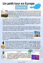 Vienne – Escale 7 – Petit tour en Europe – 5ème – 4ème – 3ème semaine de Juillet – Cahier de vacances – Cycle 4 – PDF à imprimer