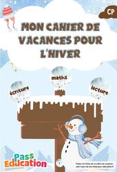 Hiver – Cahier de vacances – CP – Cycle 2 – PDF à imprimer